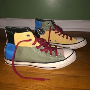 Multi color patchwork converse